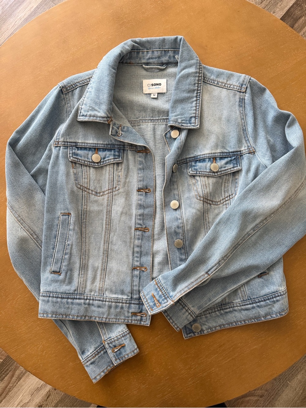 Ci Sono Light Blue Denim Jean Jacket - Casual Button-Front